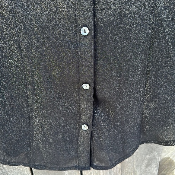 𝅺black Colori Button Down Blouse size Small - Picture 6 of 12